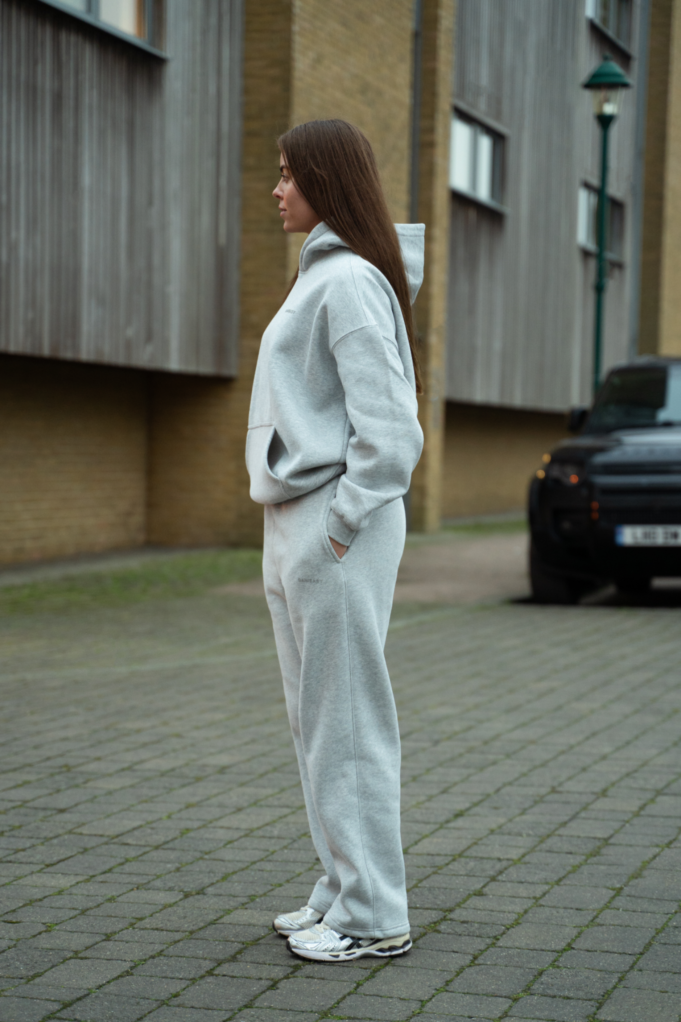 Warm Up Oversized Hoodie - Grey Marl