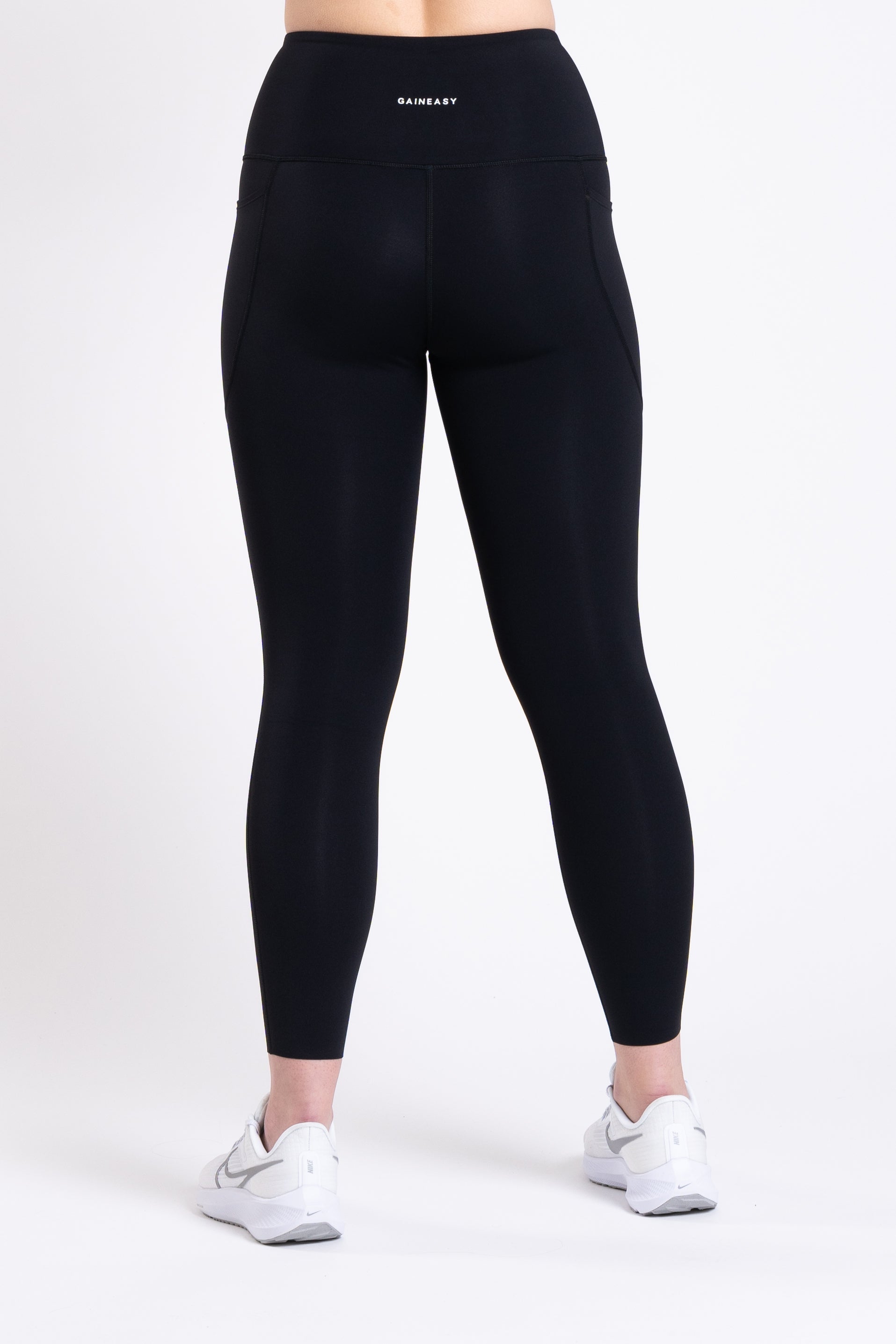 Racer Side Pocket Leggings - Jet Black