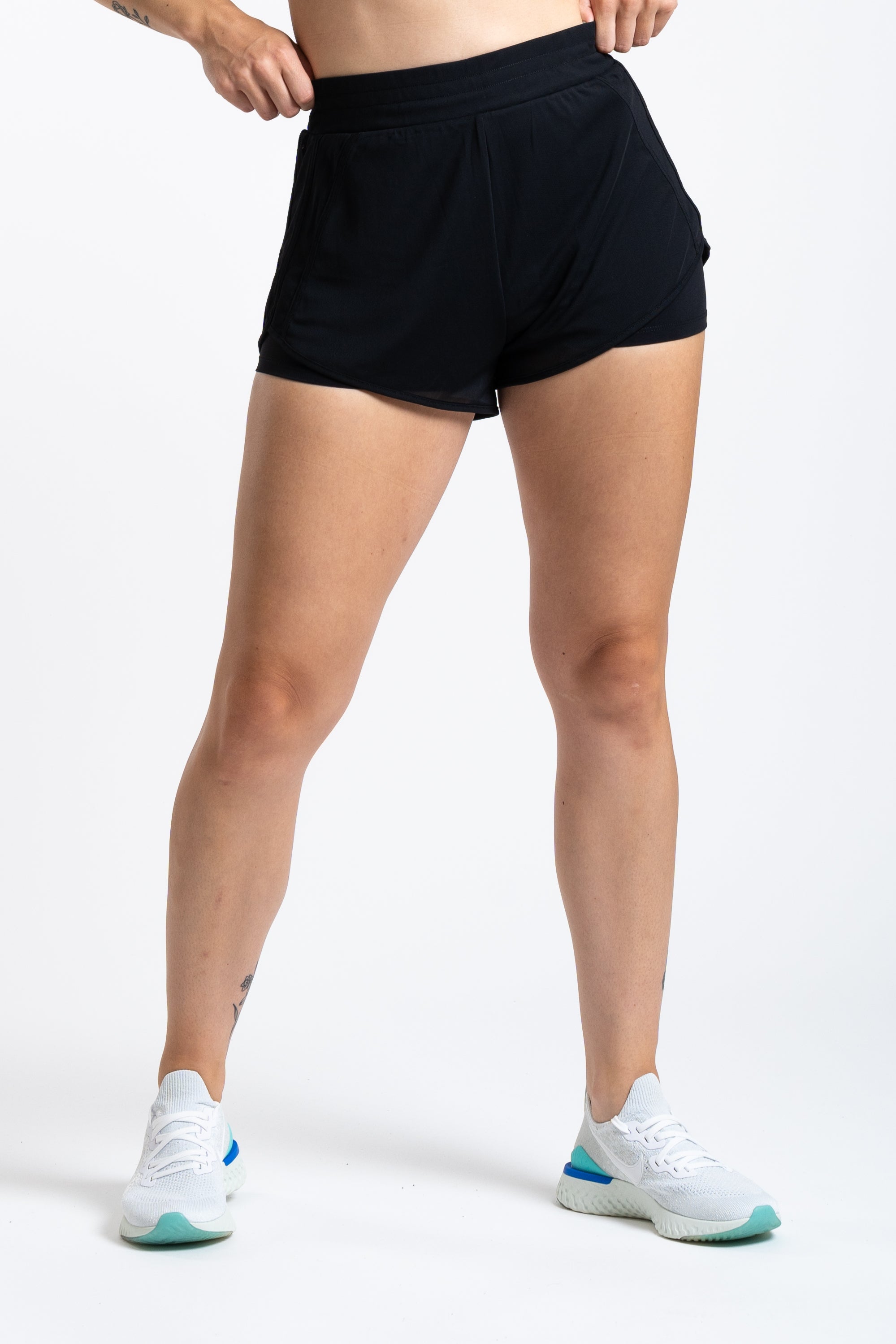 Racer 2 In 1 Shorts - Jet Black