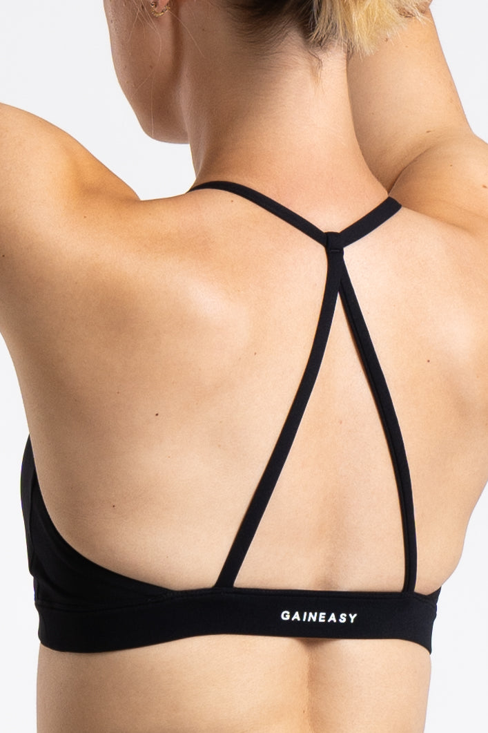 Define Backless Sports Bra - Midnight Black