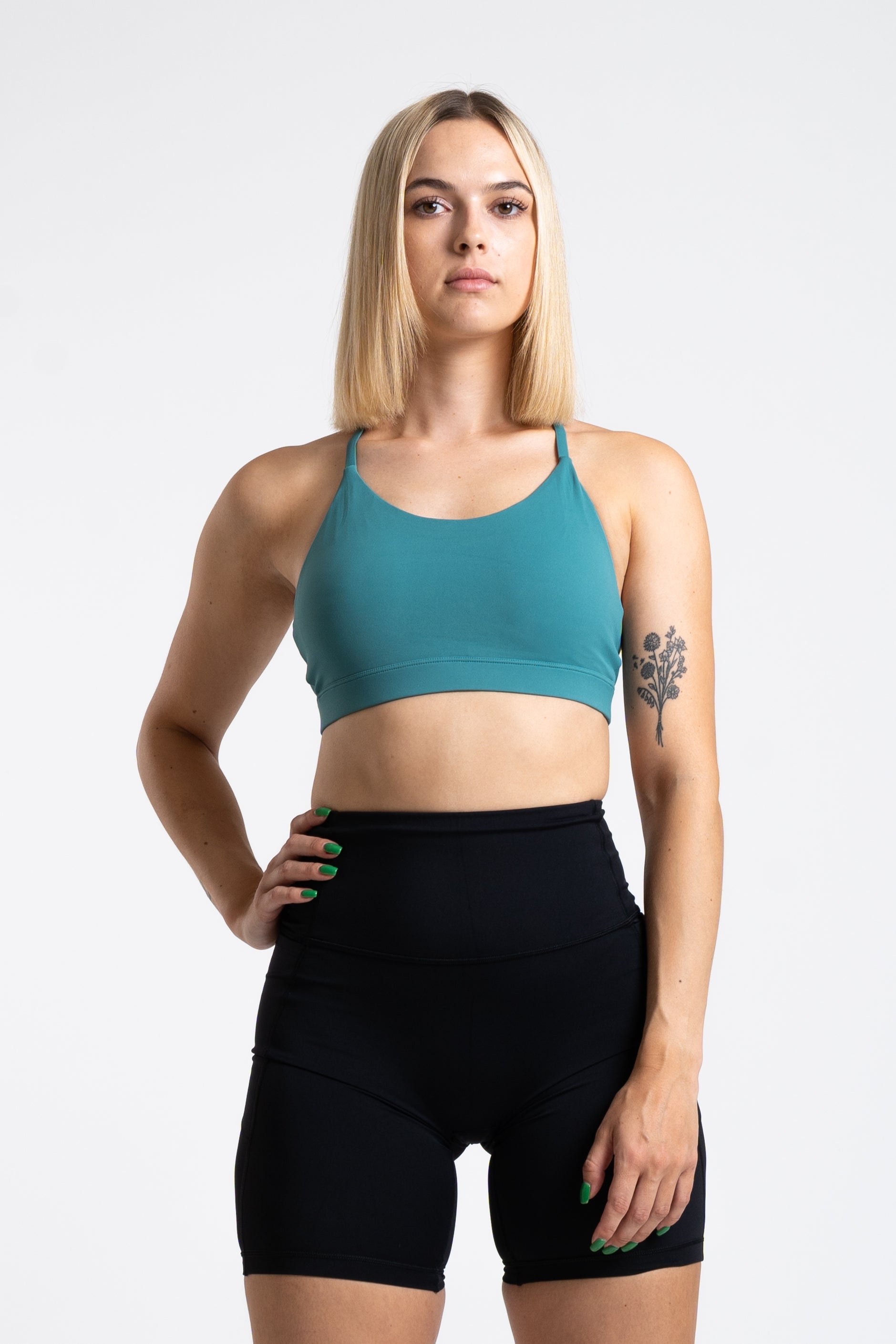 Define Backless Sports Bra - Jade Green