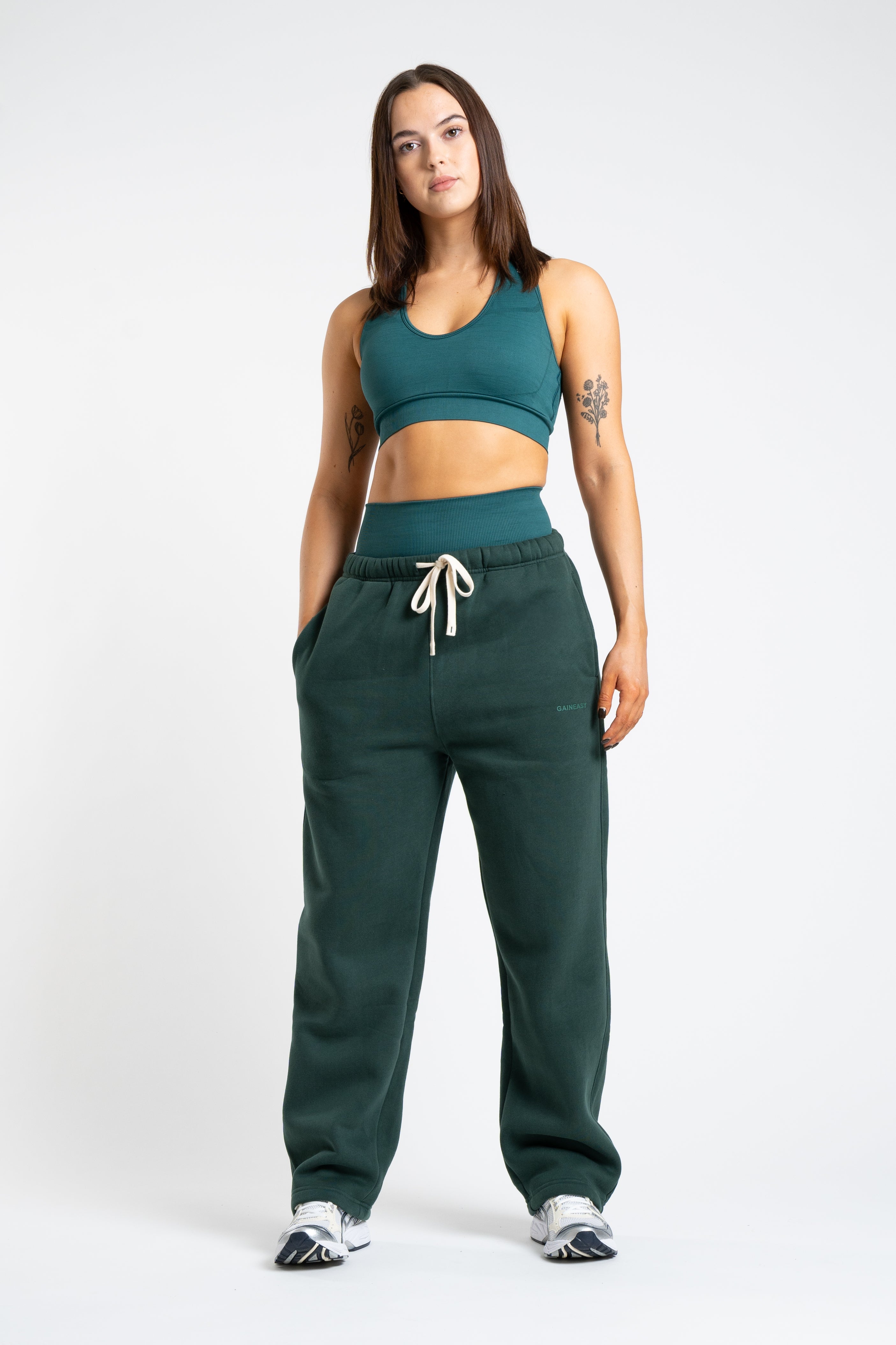 Warm Up Straight Leg Sweatpants - Forest Green