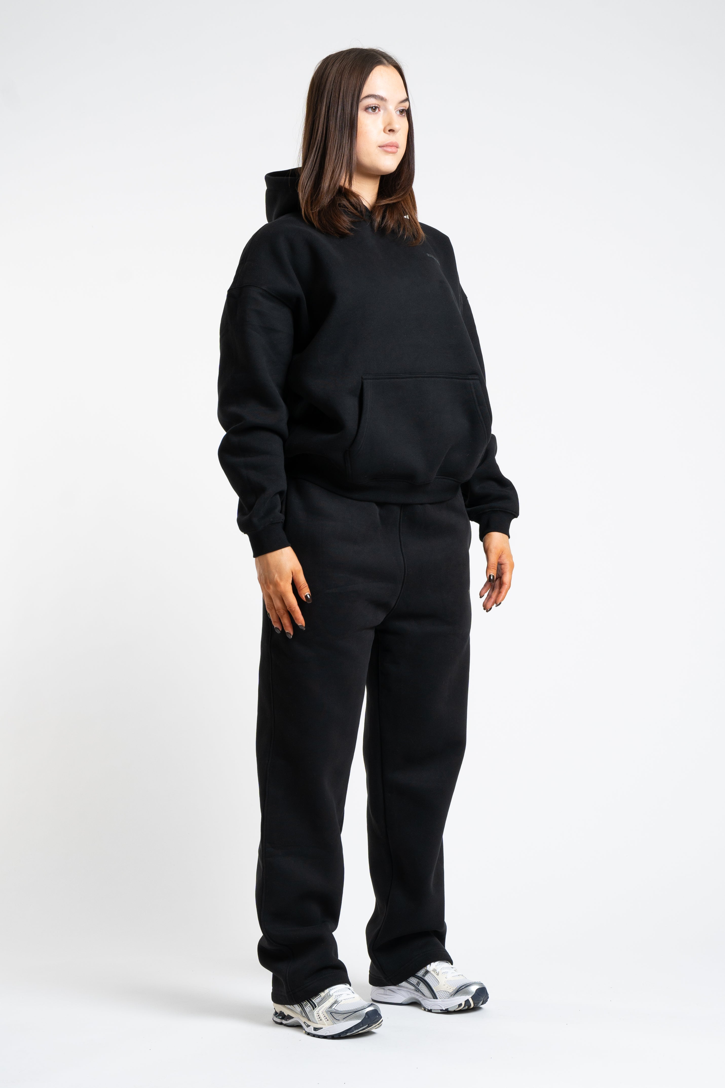 Warm Up Oversized Hoodie - Midnight Black