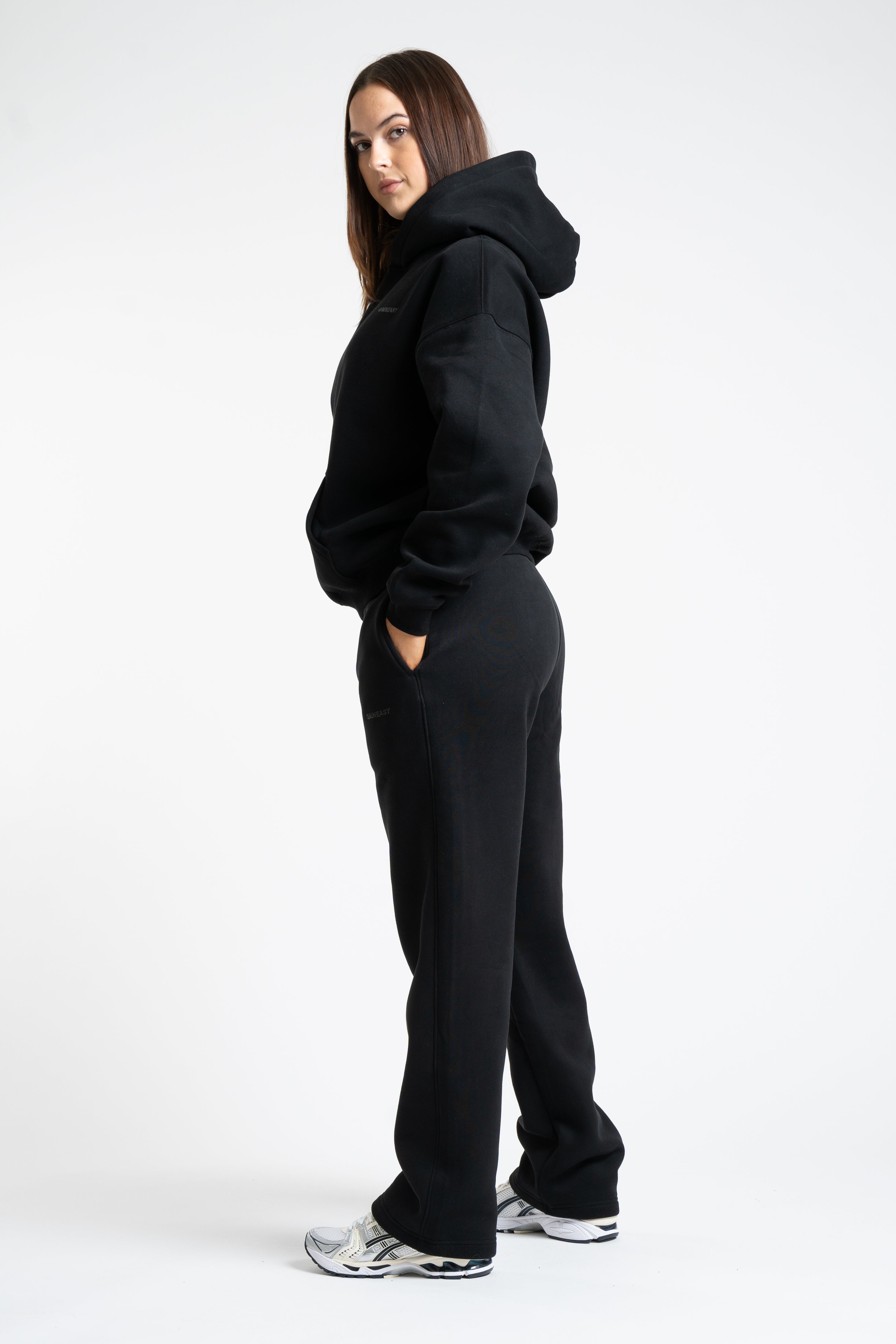 Warm Up Oversized Hoodie - Midnight Black