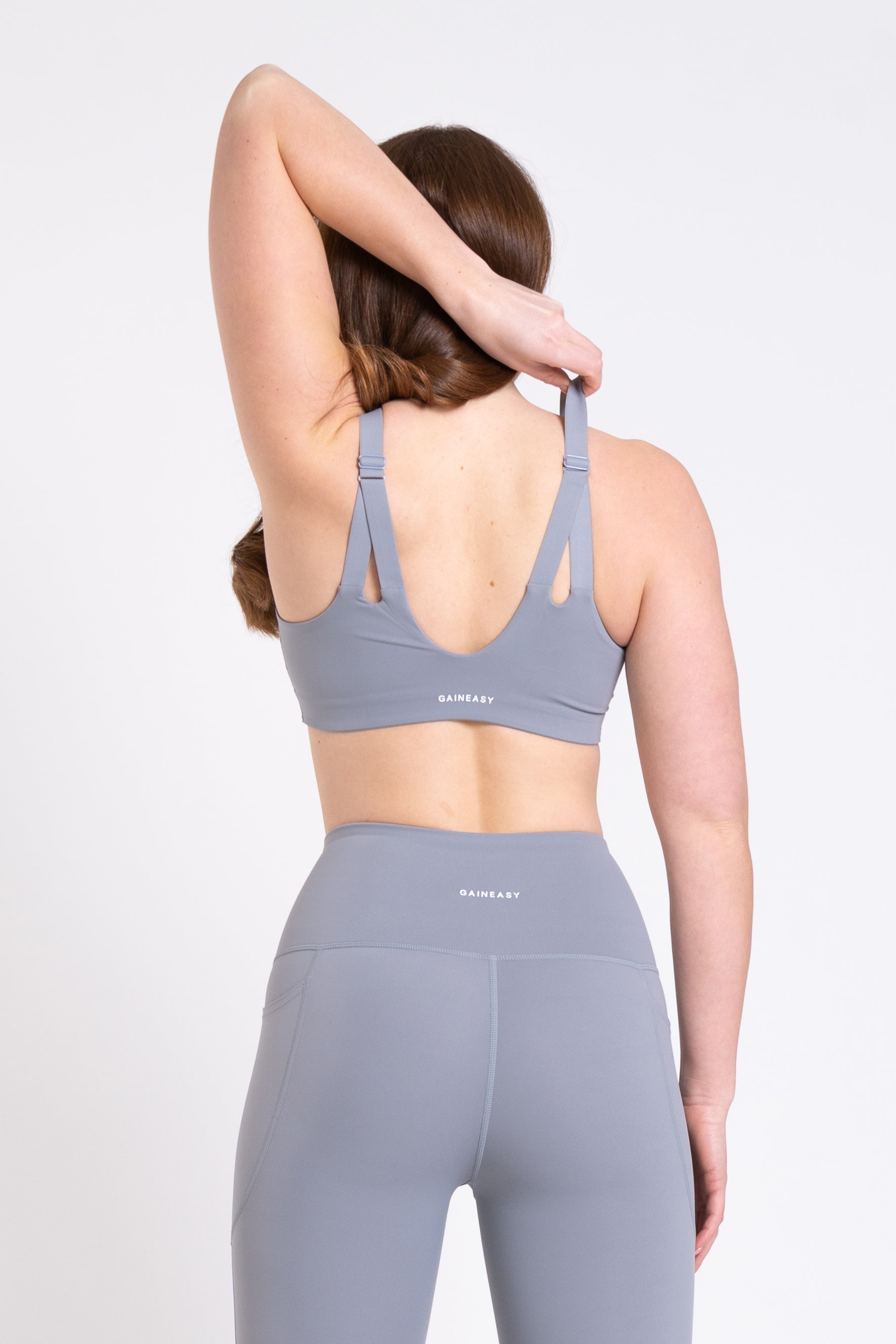 Racer Sports Bra - Cloud Grey