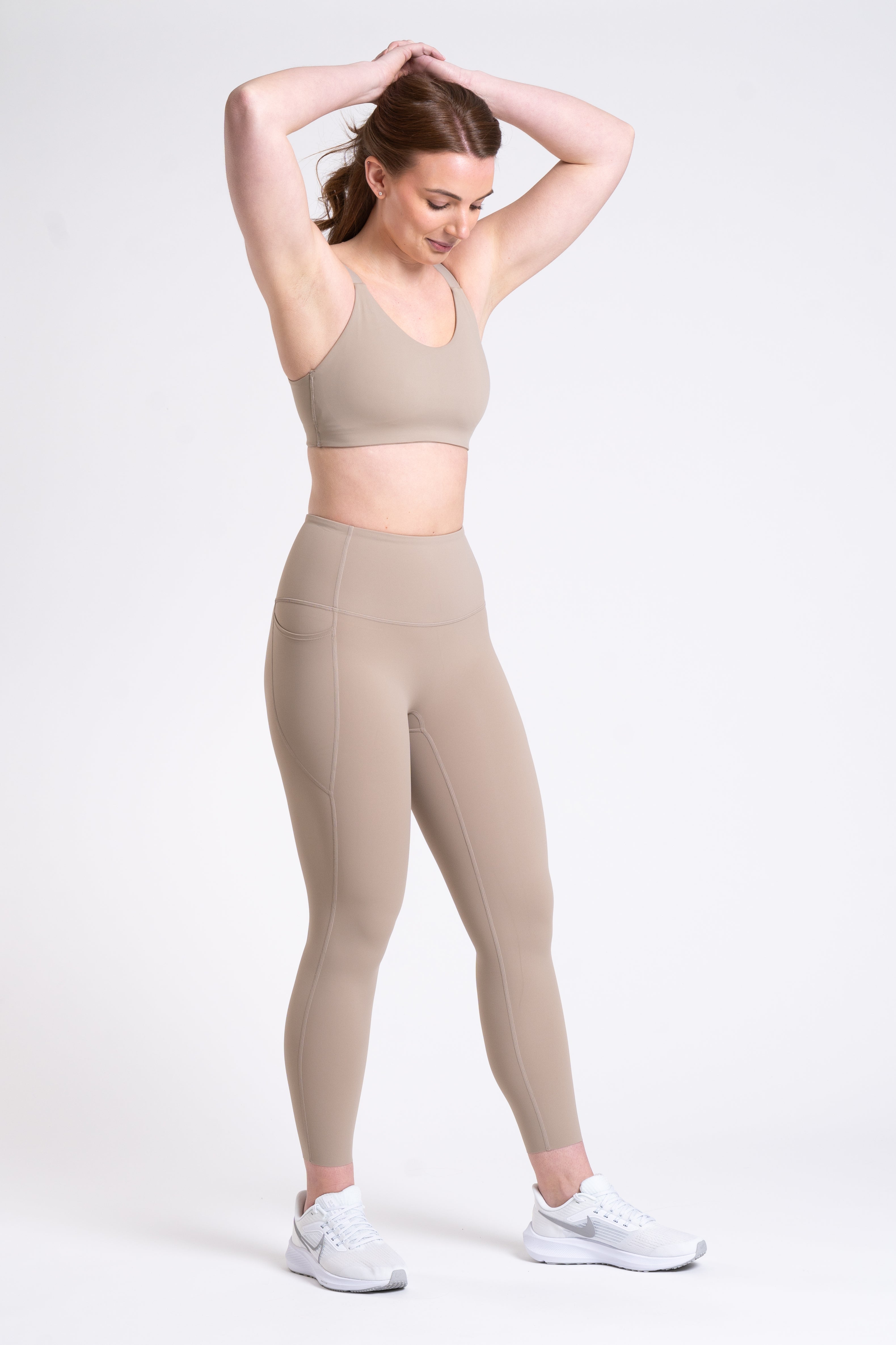 Racer Sports Bra - Sand Brown