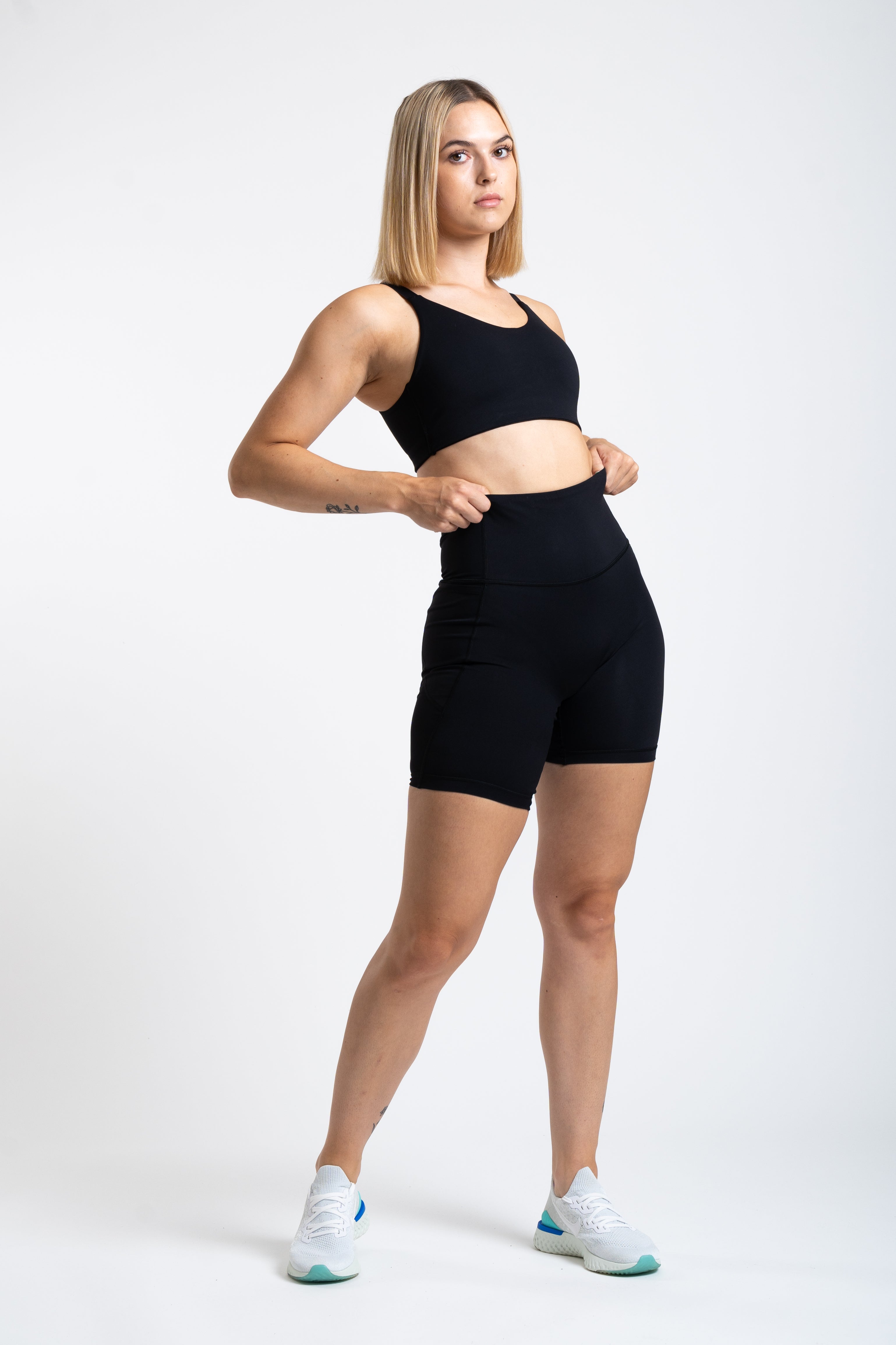 Racer Side Pocket Shorts - Jet Black