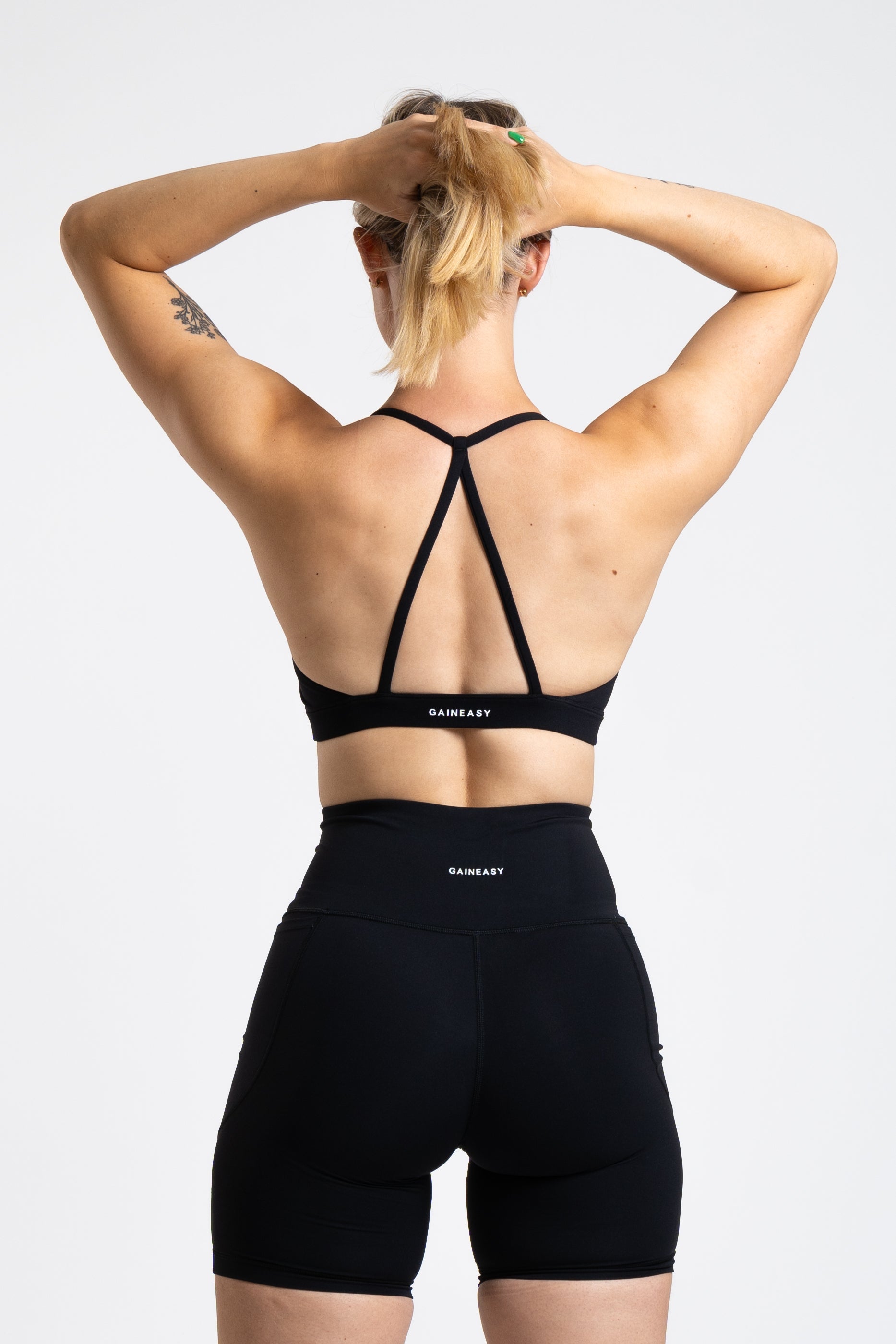 Define Backless Sports Bra - Midnight Black