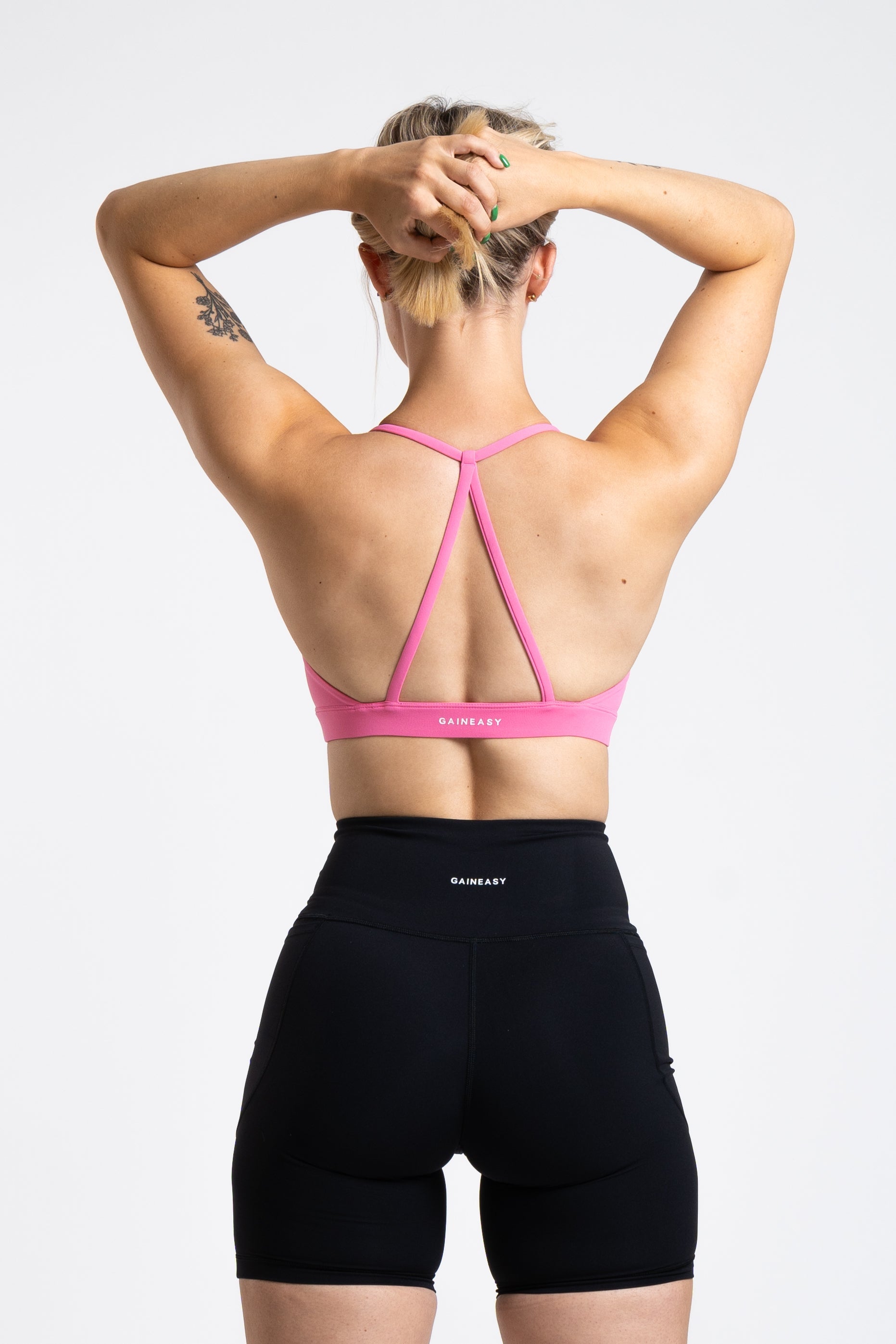 Define Backless Sports Bra - Pastel Pink