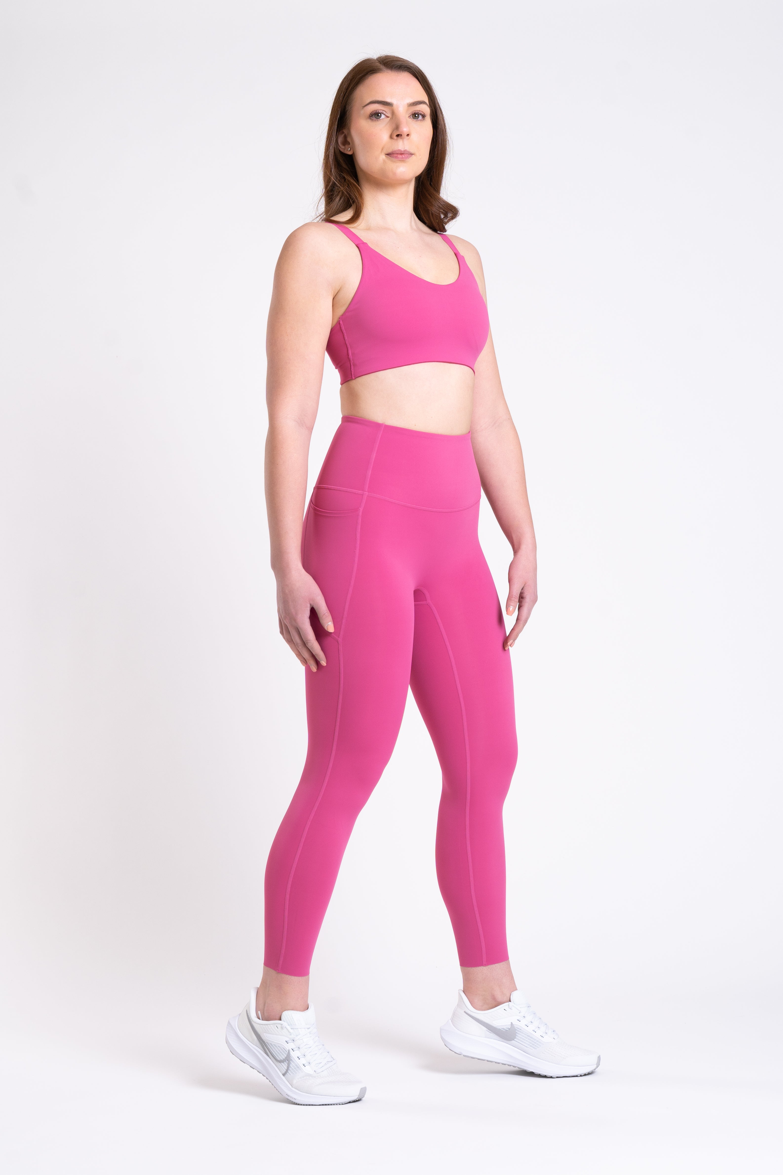 Racer Sports Bra - Hot Pink
