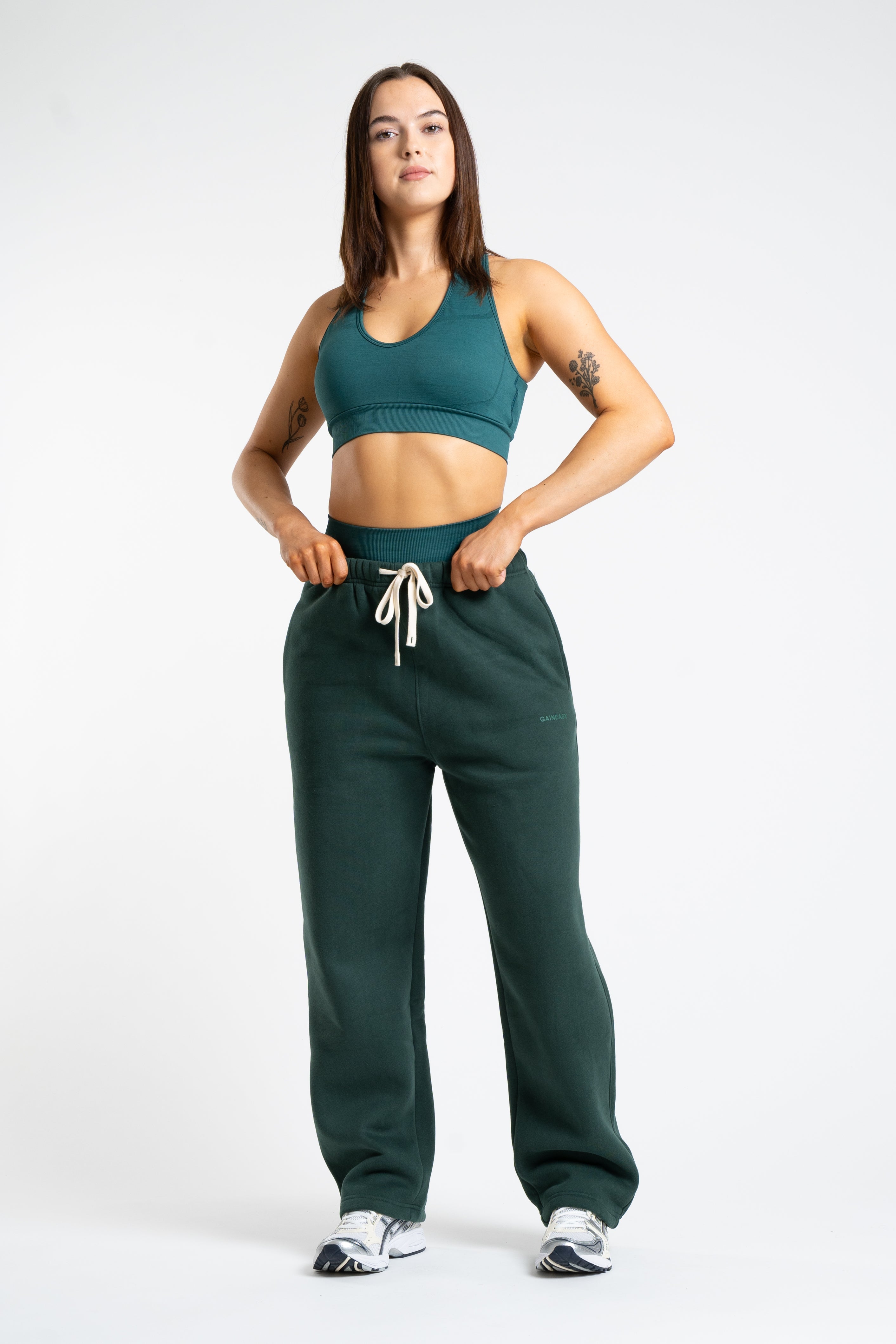 Warm Up Straight Leg Sweatpants - Forest Green