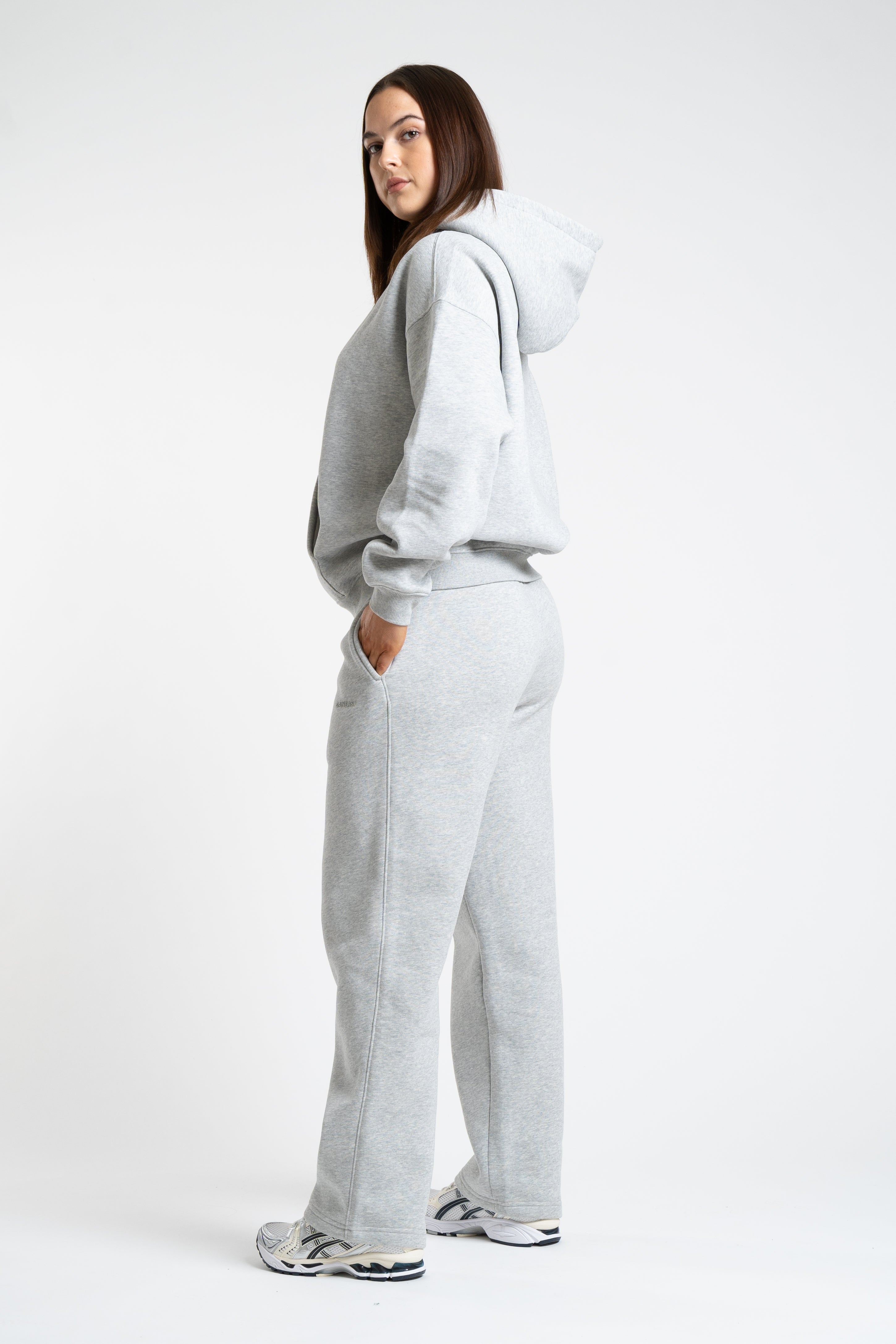 Warm Up Oversized Hoodie - Grey Marl