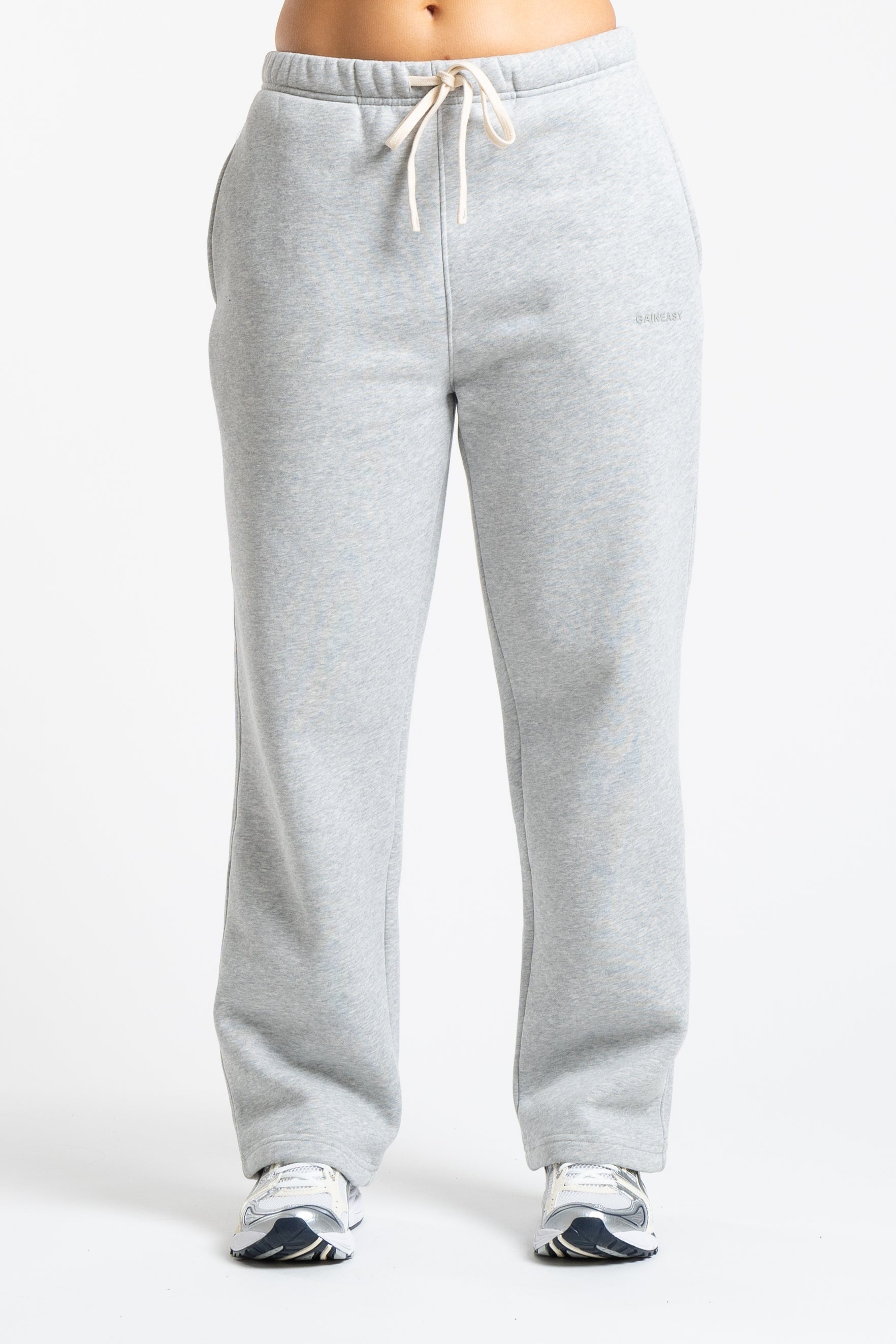 Warm Up Straight Leg Sweatpants - Grey Marl