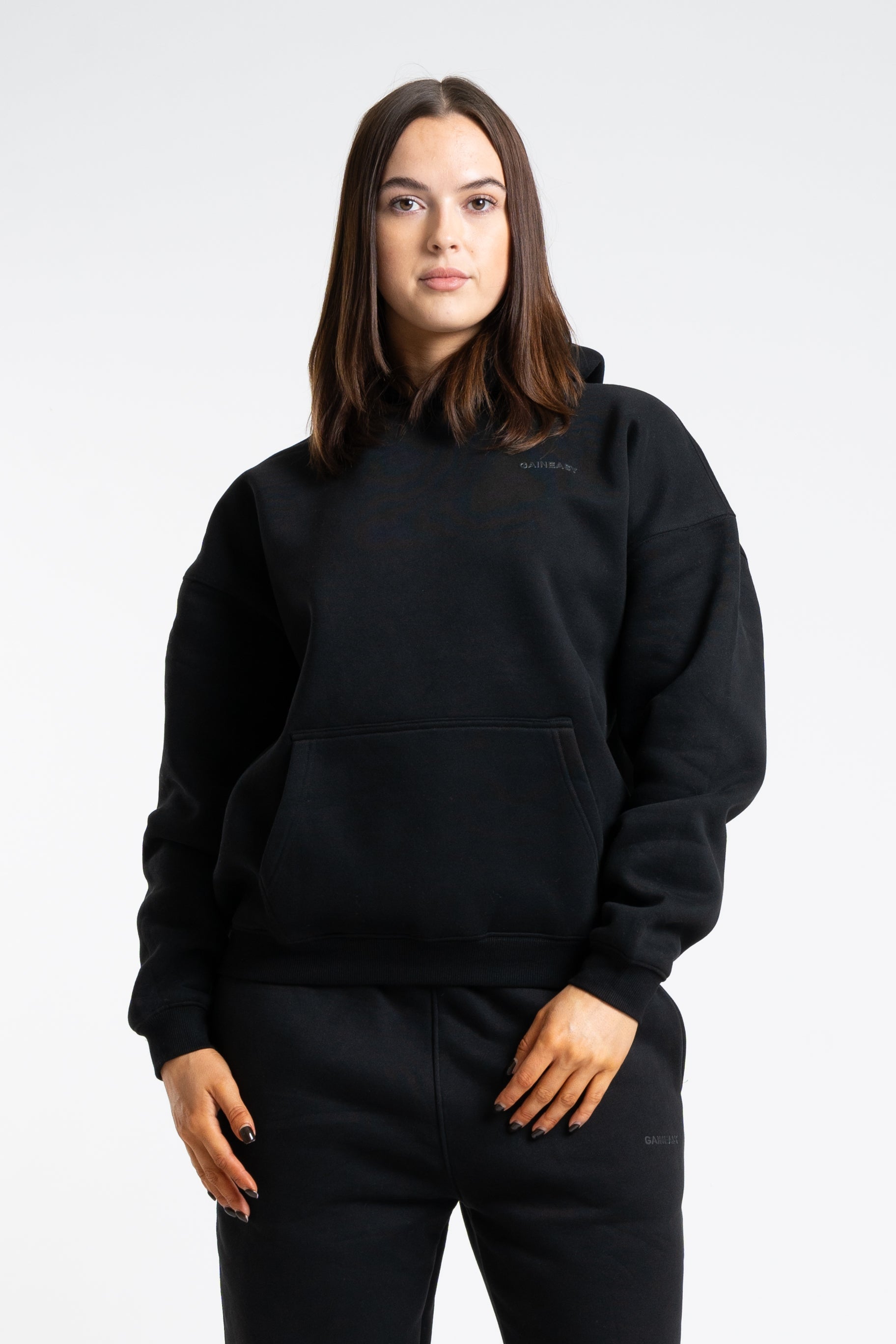 Warm Up Oversized Hoodie - Midnight Black