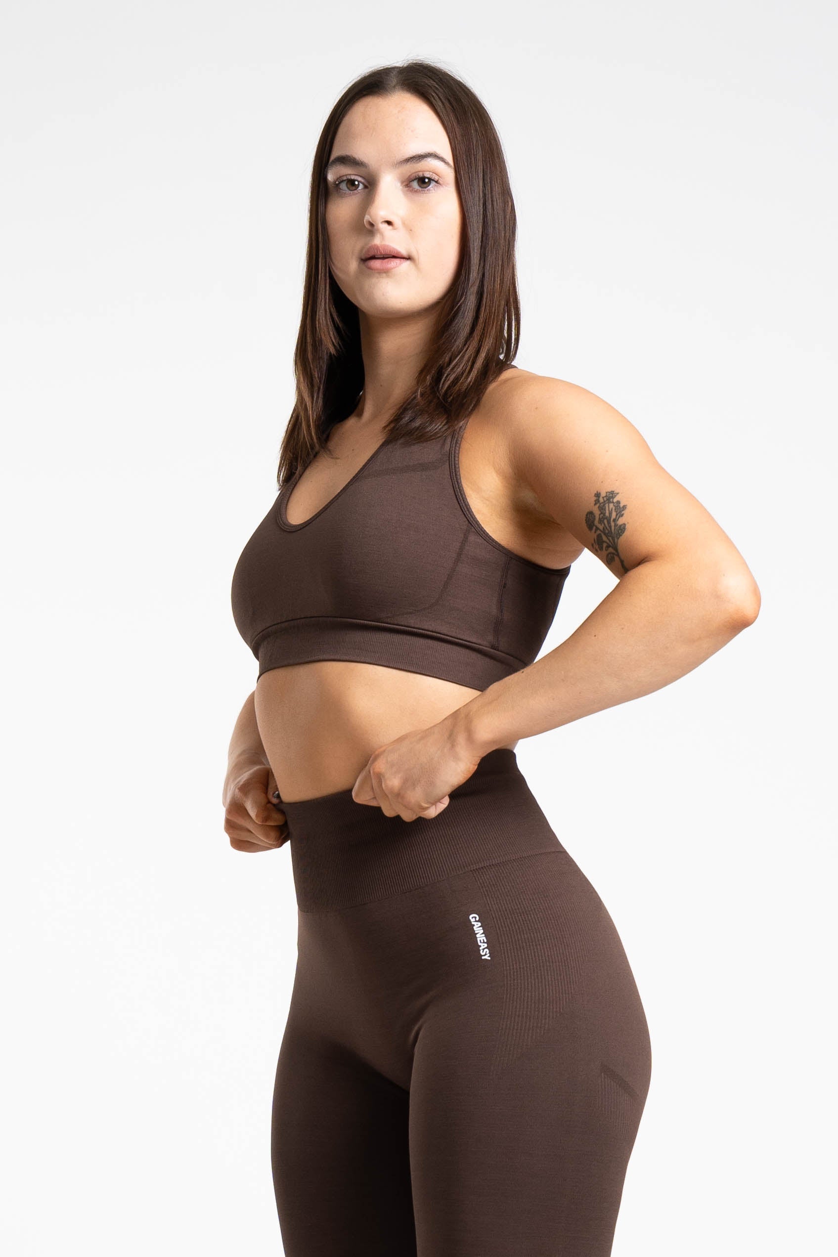Reflex Sustainable Sports Bra - Coffee Brown