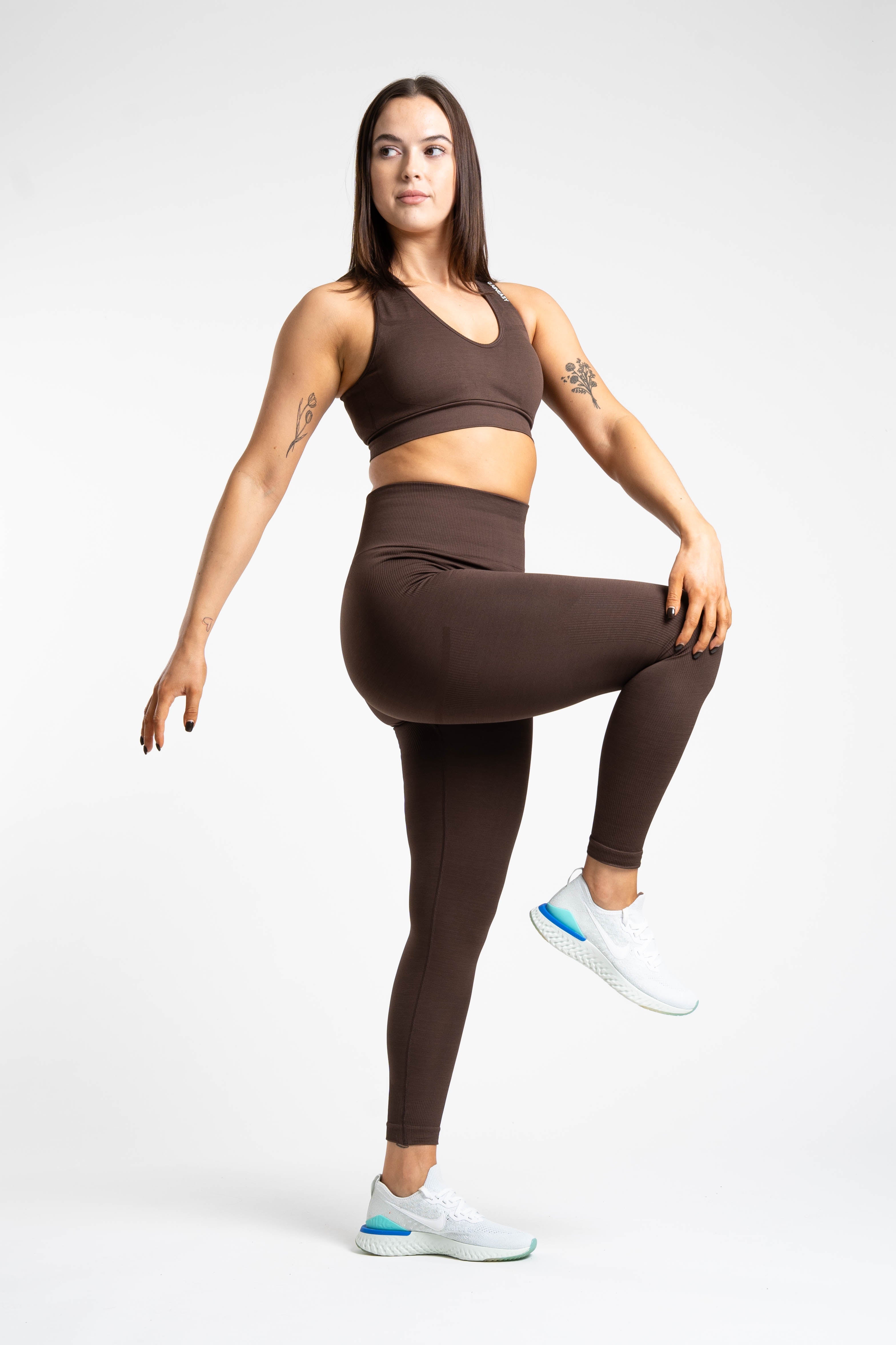 Reflex Sustainable Sports Bra - Coffee Brown